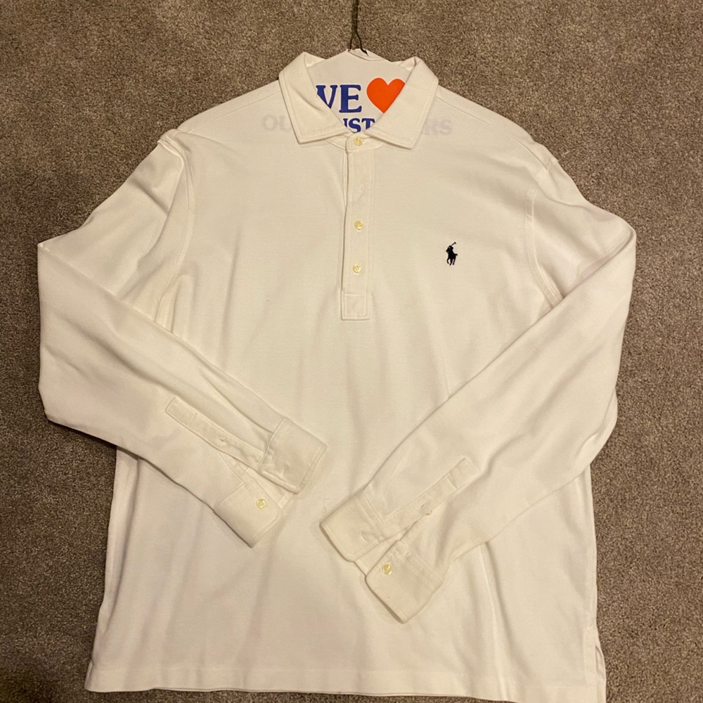 POLO Ralph Lauren White Long Sleeve Button Down